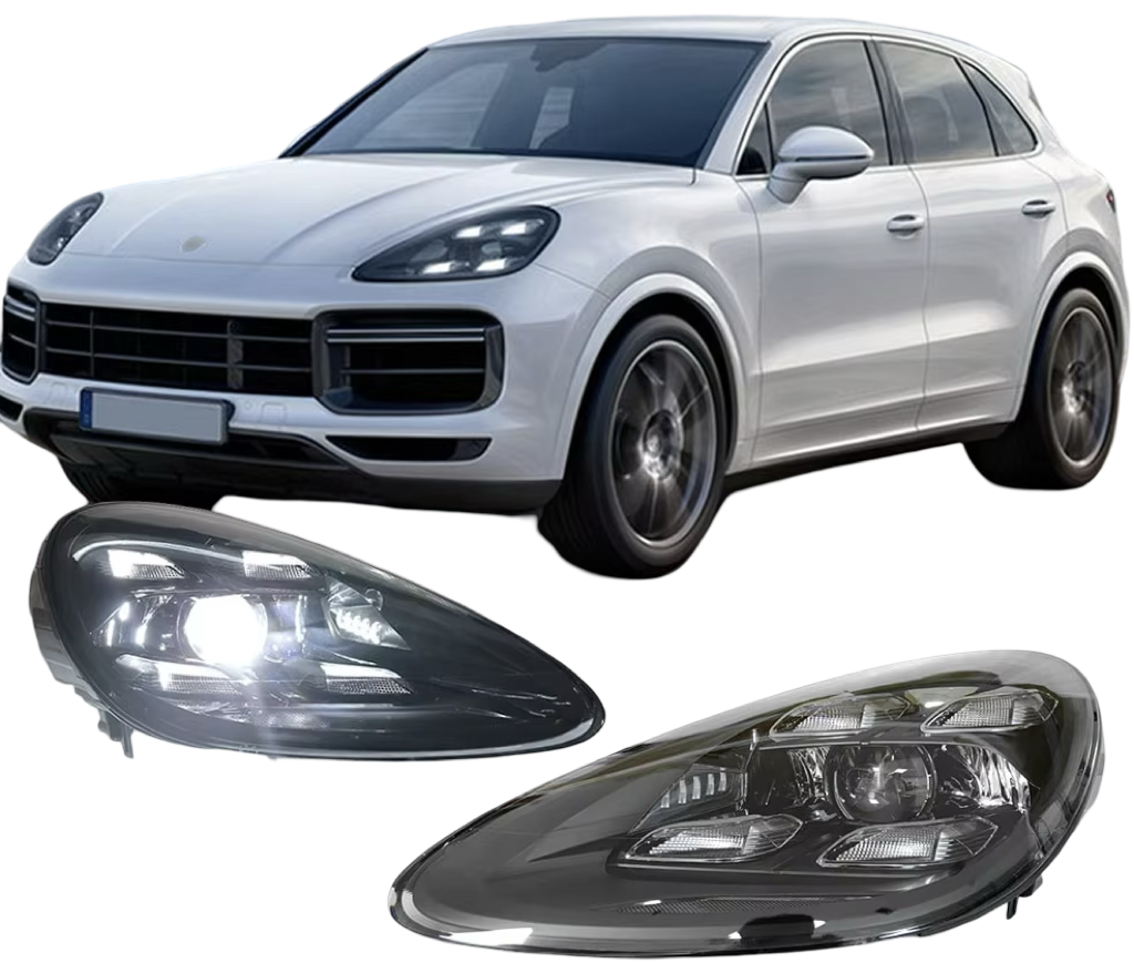 Porsche cayenne ön far lambası 2018 facelift görünüm pdls adaptif 2011 / 2014