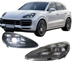 Porsche cayenne ön far lambası 2018 facelift görünüm pdls adaptif 2011 / 2014