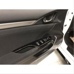 honda civic fc5 uyumlu kapı kolçak kaplama parlak siyah 2016-2020