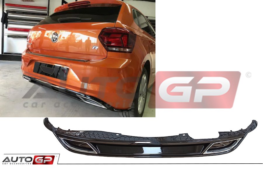 Vw polo aw1 arka tampon difüzörü r-line  2018+