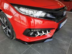 Honda civic fc5 uyumlu çıkıntılı ön flap parlak siyah dizayn B 2016-20