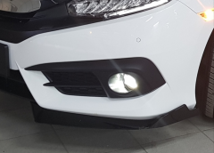 Honda civic fc5 uyumlu çıkıntılı ön flap parlak siyah dizayn B 2016-20