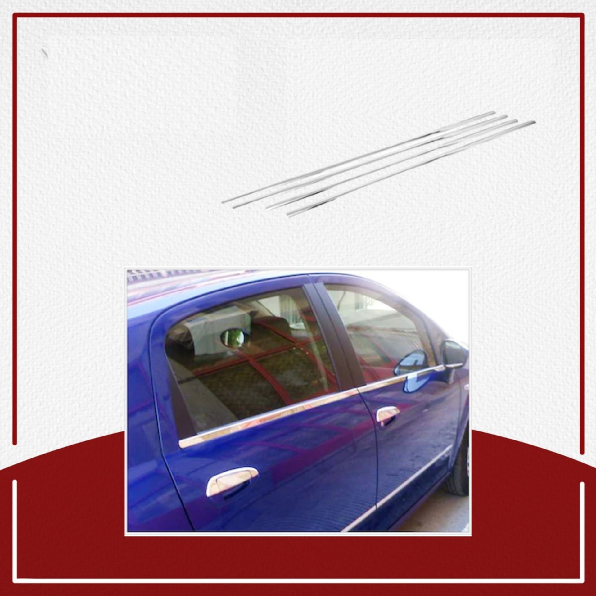 Fiat Grande Punto Cam Çıtası 2006-2009 Paslanmaz Çelik