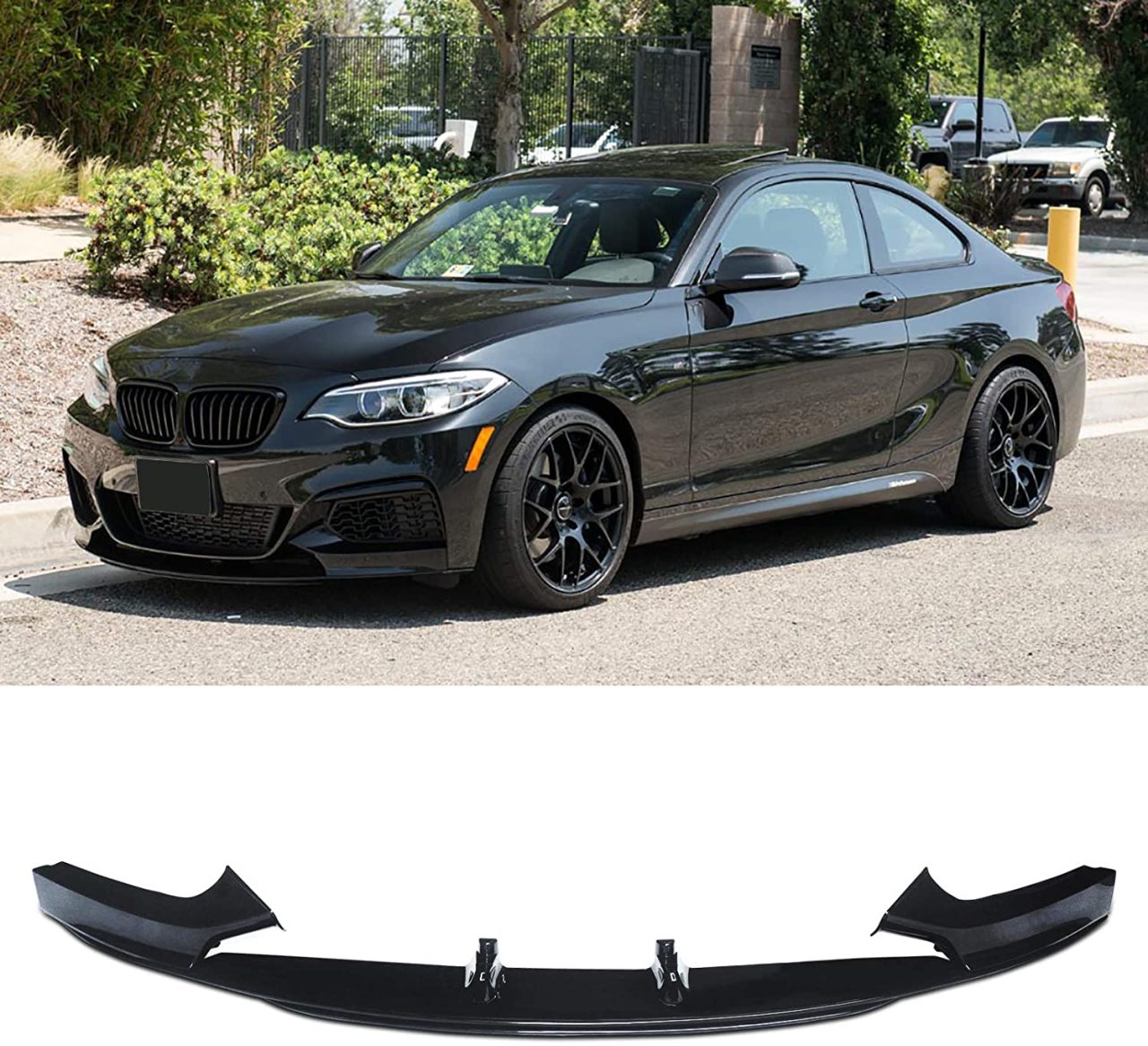 Bmw F22 ön tampon altı lip m-performance parlak siyah