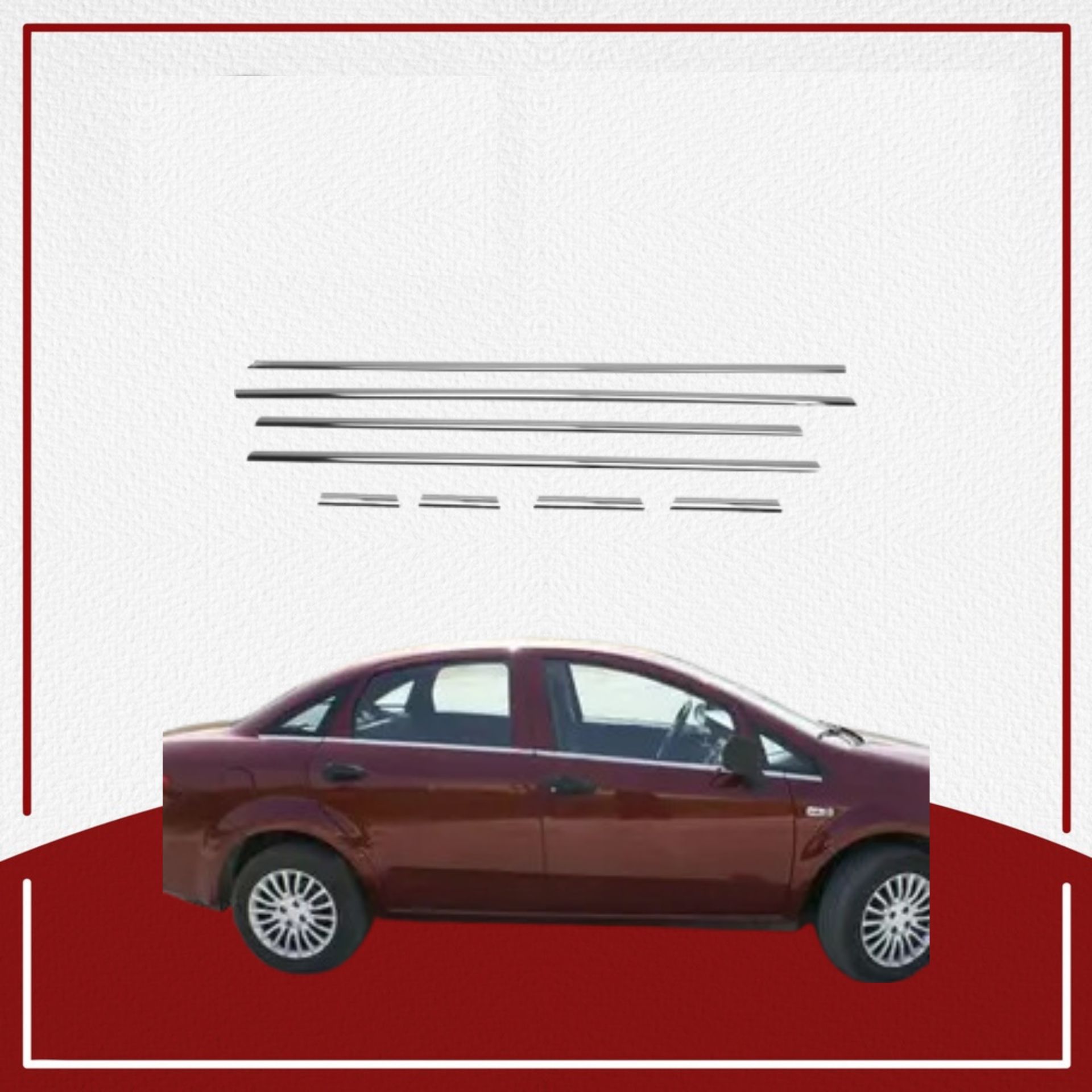 Fiat Linea Cam Çıtası 2007- Paslanmaz Çelik