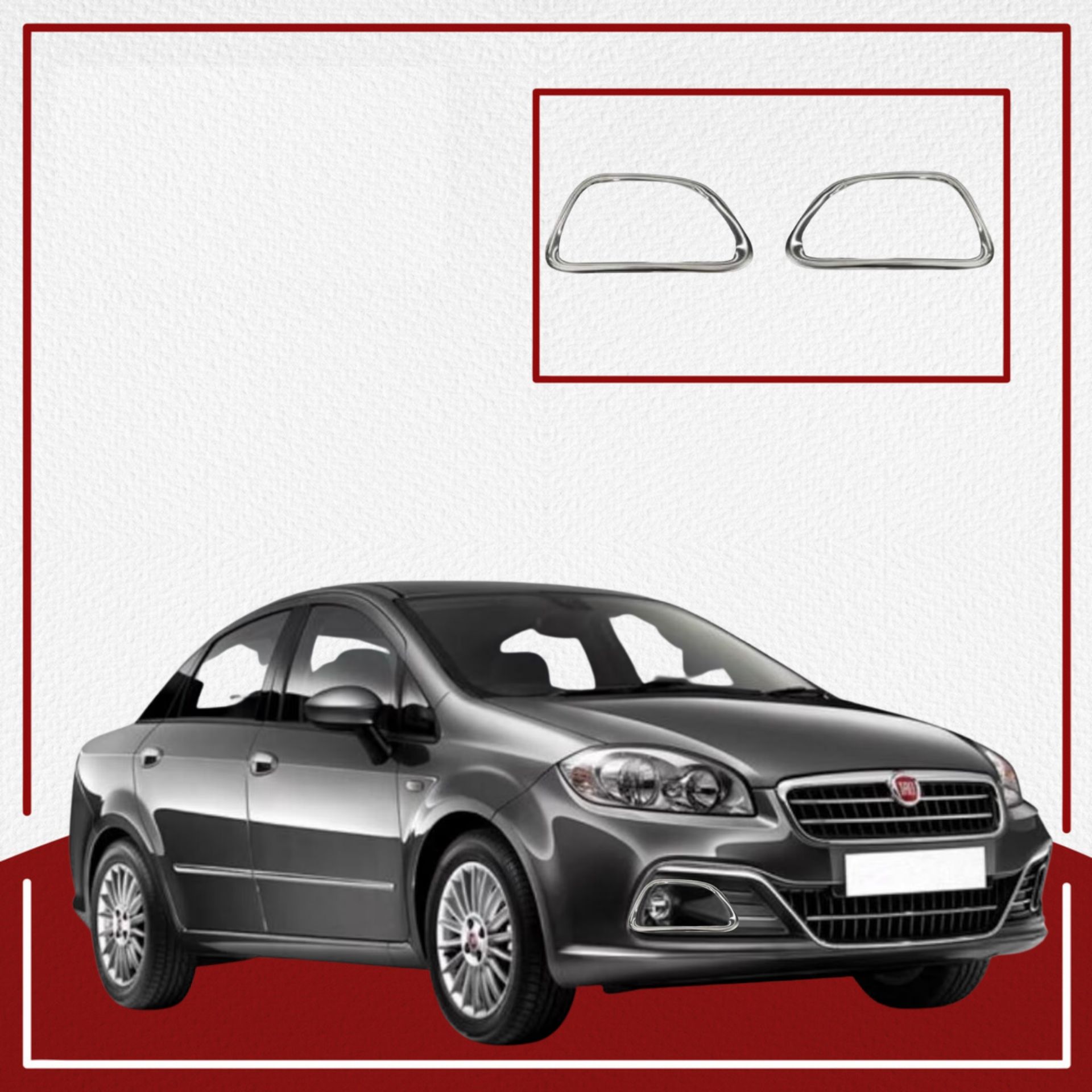 Fiat Linea Sis Farı Cercevesi 2012- Paslanmaz Çelik