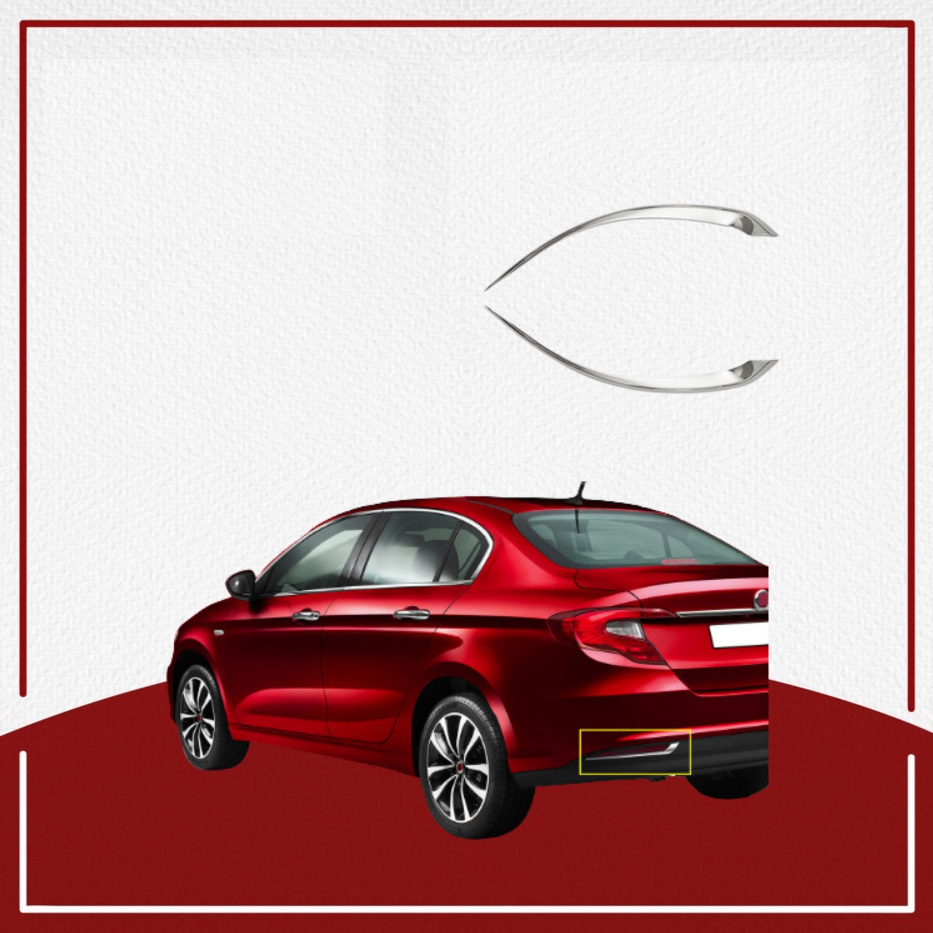 Fiat Egea Arka Reflektör Çıtası 2015- Paslanmaz Çelik