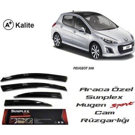 Peugeot 308 cam rüzgarlığı mugen tip sunplex