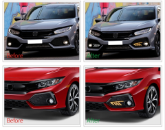 Honda civic fc5 uyumlu typer ön sis ledi lambası 2016+