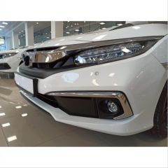 Honda civic fc5 uyumlu ön sis kaşı krom 2019+ makyajlı