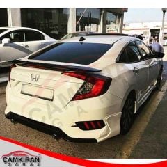 Honda civic fc5 uyumlu turbo arka tampon eki ve egsoz seti 2016+