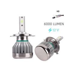 Space Led Far Ampulü H3-3500LMX2-30W-12V Buz Mavisi / LAAM701