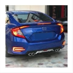 Honda civic fc5 uyumlu turbo spoiler si ışıklı boyasız 2016+