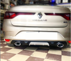 Renault megane 4 arka tampon difüzörü sedan 2016+ gri