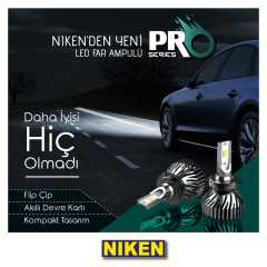 9012 hır2 led xenon far aydınlatma seti şimşek etkili niken pro 6400lm
