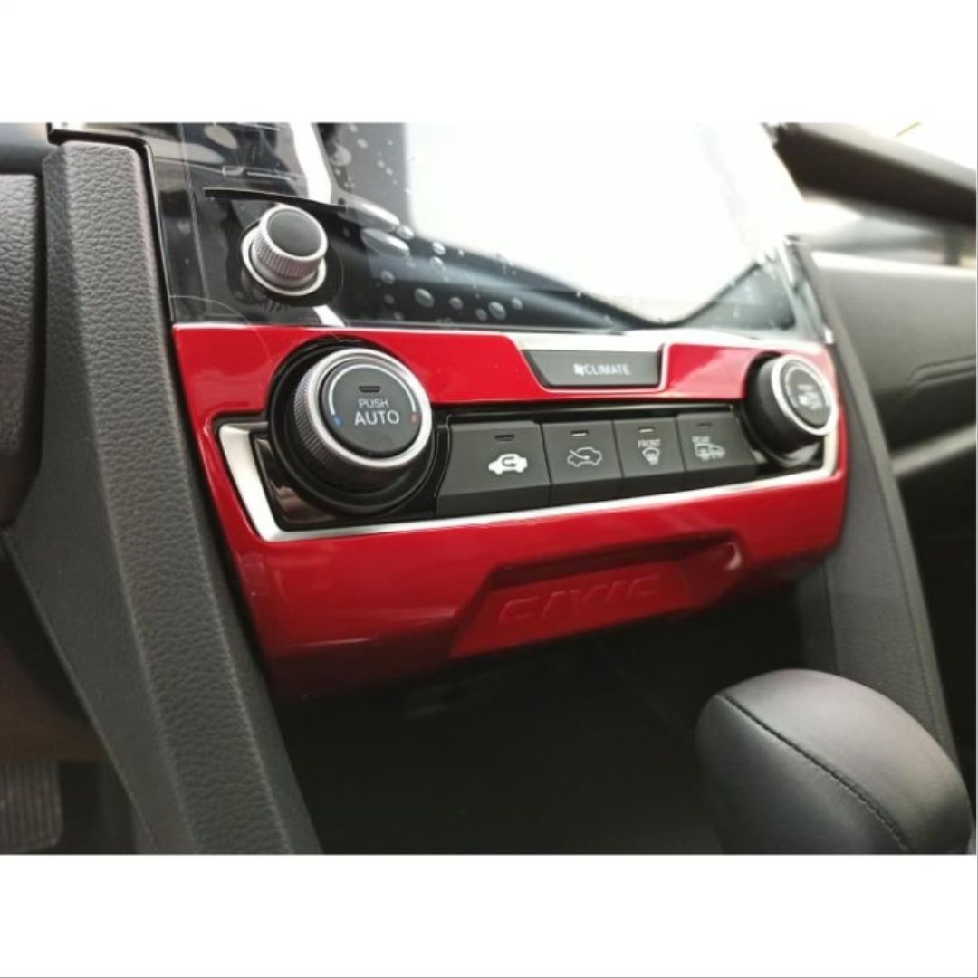 Honda civic fc5 uyumlu klima panel kaplaması kırmızı 2016+