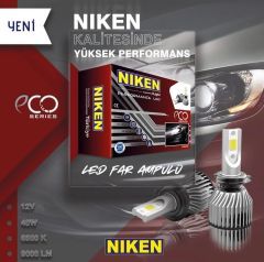 H4 led xenon far ampulü seti niken eco 8000lm