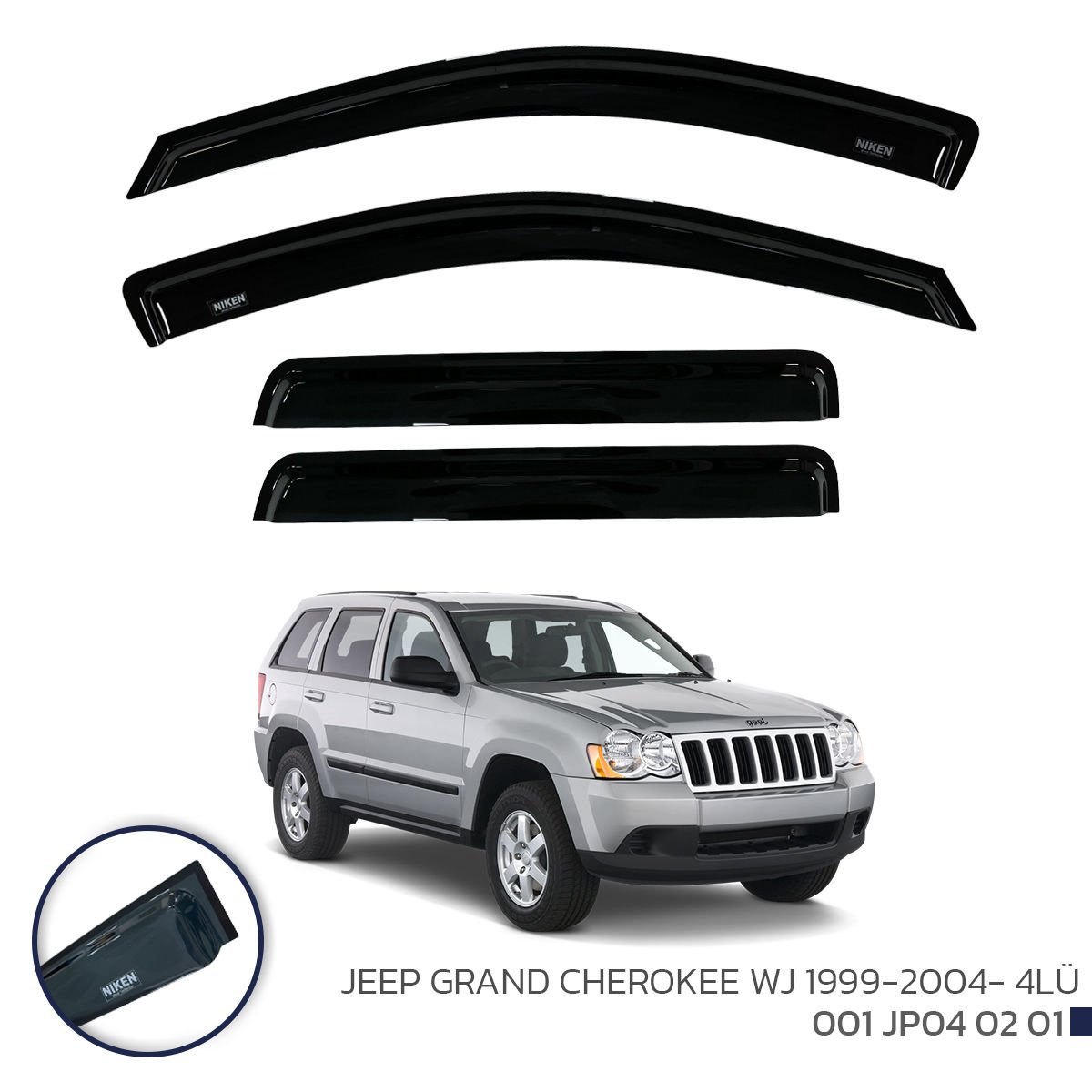 Grand cherokee wk cam rüzgarlığı 2006+ niken