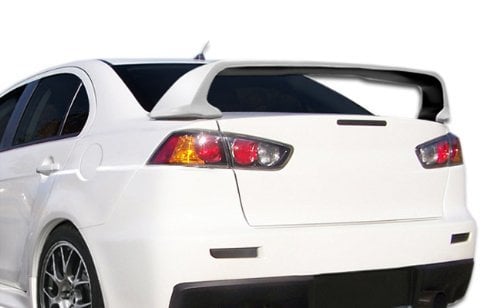 Mitsubishi lancer x evo bagaj üstü spoiler 2009+ yüksek siyah boyalı