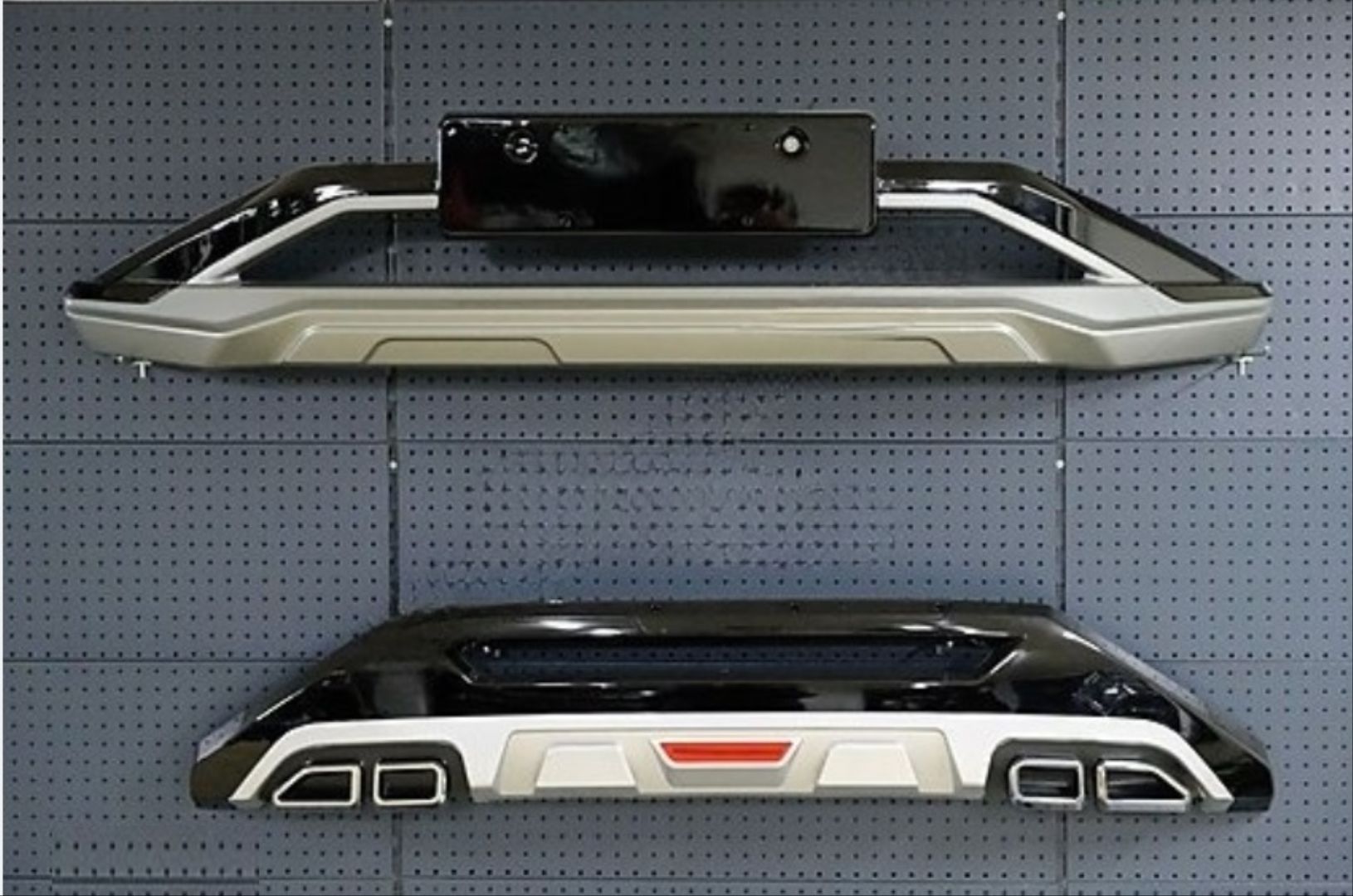 Hyundai tucson ön ve arka tampon koruma seti parlak siyah boyalı 2021+