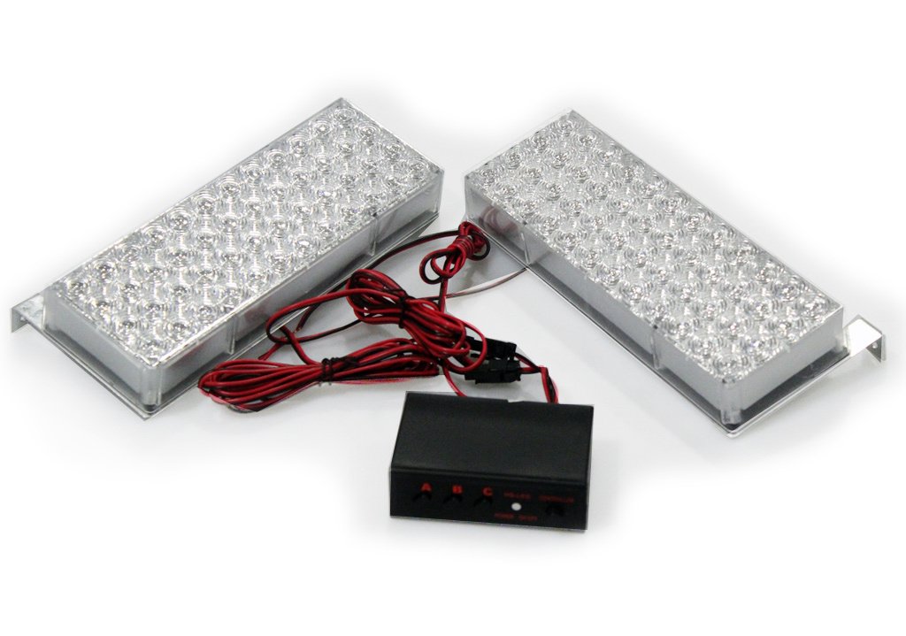 Panjur arası çakar lamba kırmızı-mavi ikaz lambası 96 led