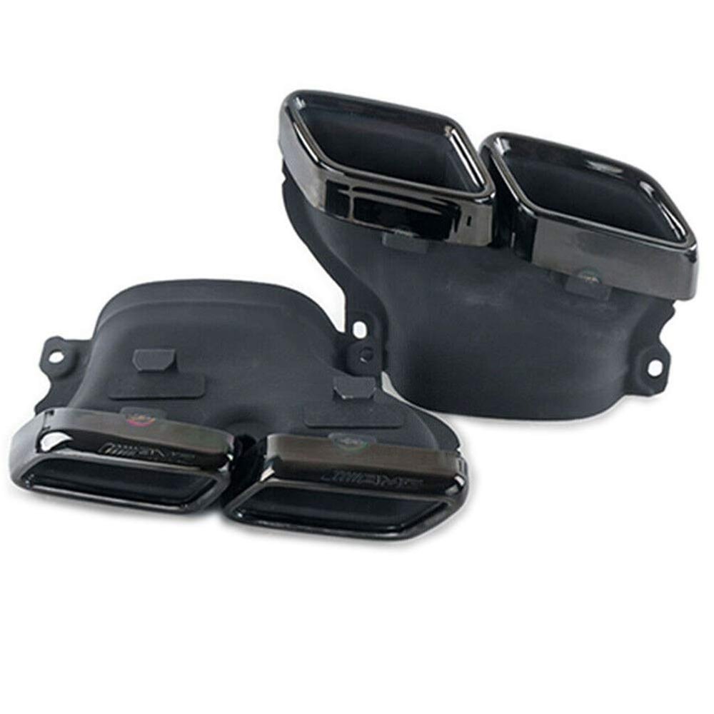 Mercedes w205 w212 w213 c63 amg egzoz ucu set siyah 4 çıkış