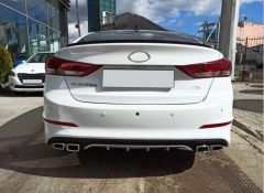 Hyundai elantra arka tampon difüzör 4 egzoz 2016+