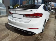 Hyundai elantra arka tampon difüzör 4 egzoz 2016+