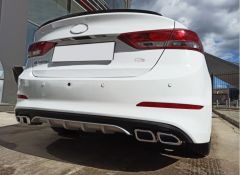 Hyundai elantra arka tampon difüzör 4 egzoz 2016+