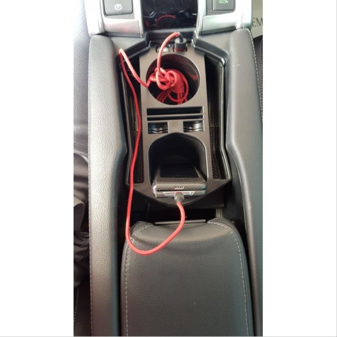 Honda civic fc5 uyumlu orta kolçak içi kutusu usb portlu 2016+