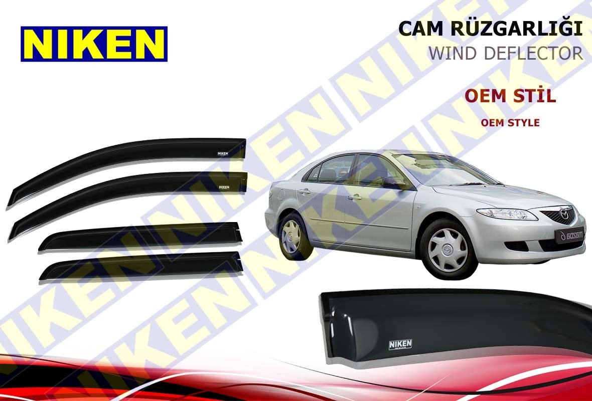 Mazda 6 cam rüzgarlığı 2002 / 2007 NİKEN