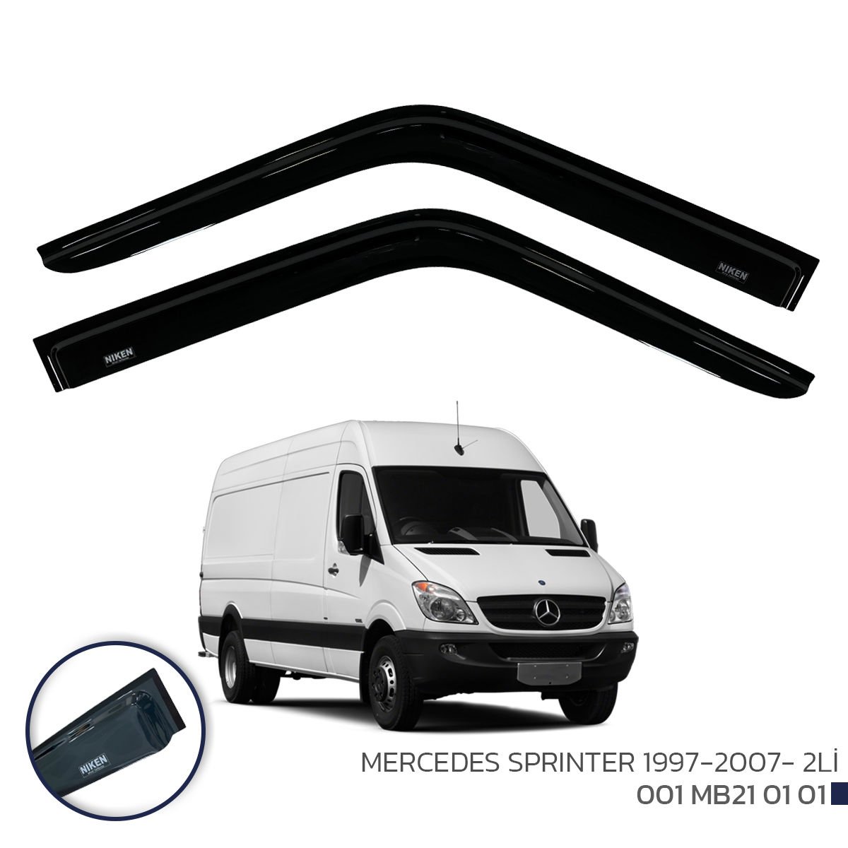 Mercedes sprinter cam rüzgarlığı oem 1997 / 2007 NİKEN