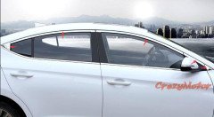 Hyundai elantra cam çerçevesi kenar çıtası krom 2016 / 2019 14 parça