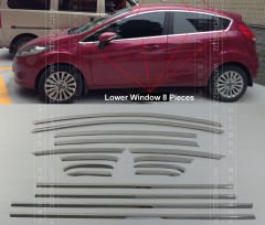 Ford fiesta cam çerçevesi kenar çıtası krom tamtur 2009 / 2017 16 parça