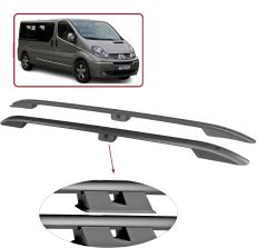 Renault trafic tavan çıtası port bagaj taşıyıcı uzun siyah 2001 / 2014