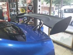 Dtm yüksek bagaj üstü spoiler kanat alüminyum pianoblack boyalı