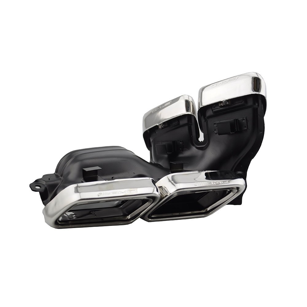 Mercedes w212 amg egzoz ucu set krom 4 çıkış kare