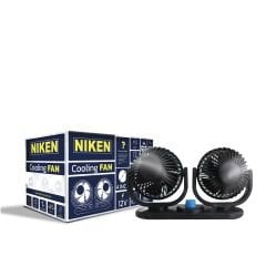 Araç içi vantilatör çift başlı küçük 12volt 4 inç NİKEN