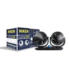 Araç içi vantilatör çift başlı küçük 24volt 4 inç NİKEN