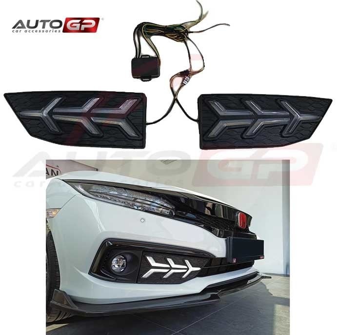 Honda civic fc5 ön sis gündüz drl led lambası farı 2019+ makyajlı
