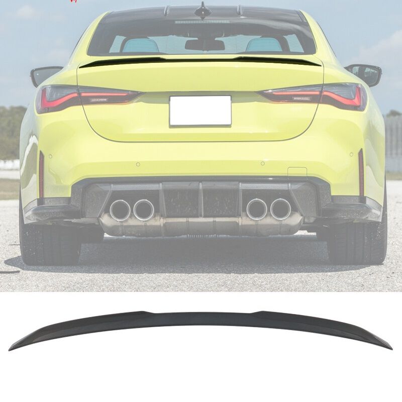 Bmw g22 m4 yarasa bagaj üstü spoiler siyah boyalı plastik 2020+