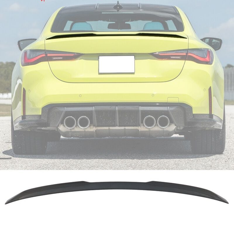 Bmw g22 m4 yarasa bagaj üstü spoiler siyah boyalı plastik 2020+