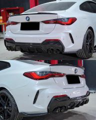 Bmw g22 m4 yarasa bagaj üstü spoiler siyah boyalı plastik 2020+