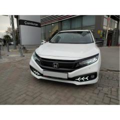 Honda civic fc5 ön sis gündüz drl led lambası farı 2019+ makyajlı 3 ok