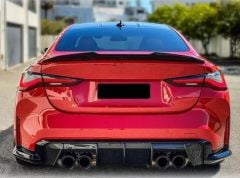 Bmw g22 psm yarasa bagaj üstü spoiler siyah boyalı plastik 2020+