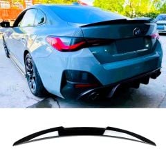 Bmw g26 m4 yarasa bagaj üstü spoiler siyah boyalı plastik 2021+