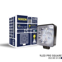 Çalışma lambası ledli kare 22-27w 9 ledli niken