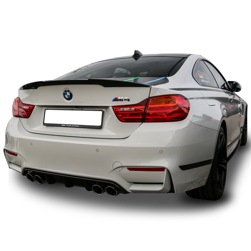 Bmw F32 m4 bagaj üstü spoiler yarasa siyah boyalı plastik
