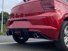 Vw polo mk6 arka tampon difüzörü 4 çıkış 2018+ pianoblack
