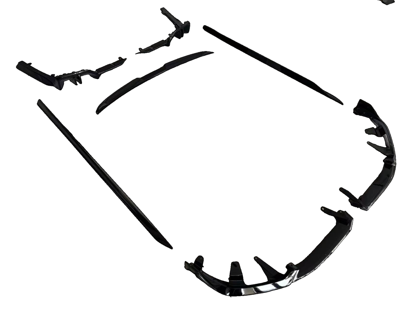 Bmw g60 aero body kit tampon ekleri seti pianoblack